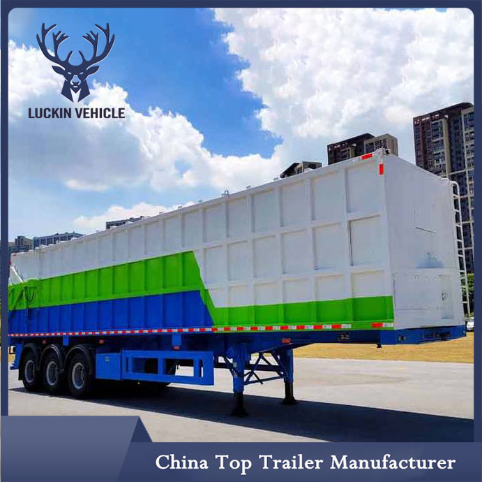 Factory Director Sale 45m3 Garbage Compactor Trailer for Domestic Waste and Industrial Waste插图5