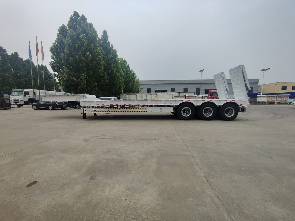 LUCKIN Best Price 3 Axle Lowbed Semi Trailer for Transport Heavy Duty Machine插图2