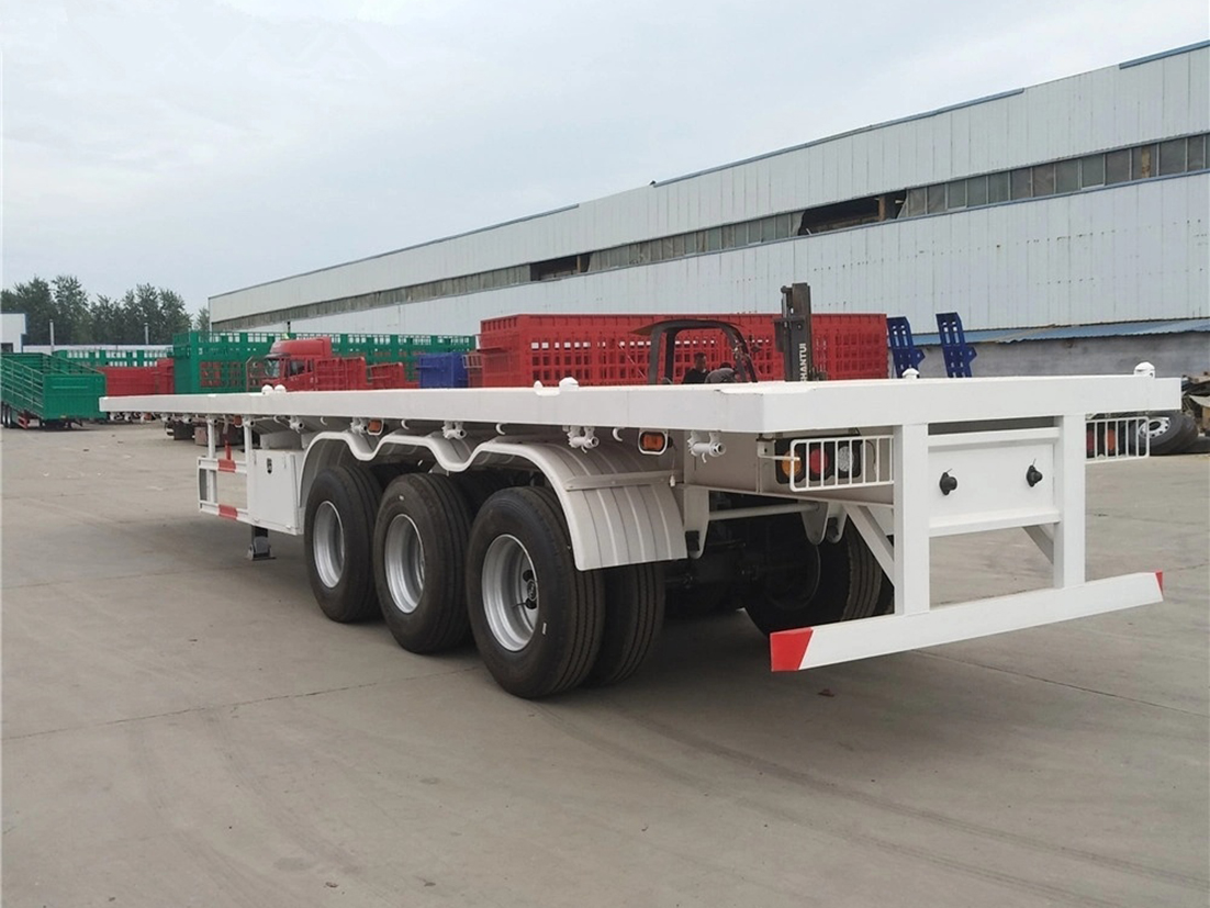 Hot Sale 3 BPW Axles lowbed semi trailer for Africa插图