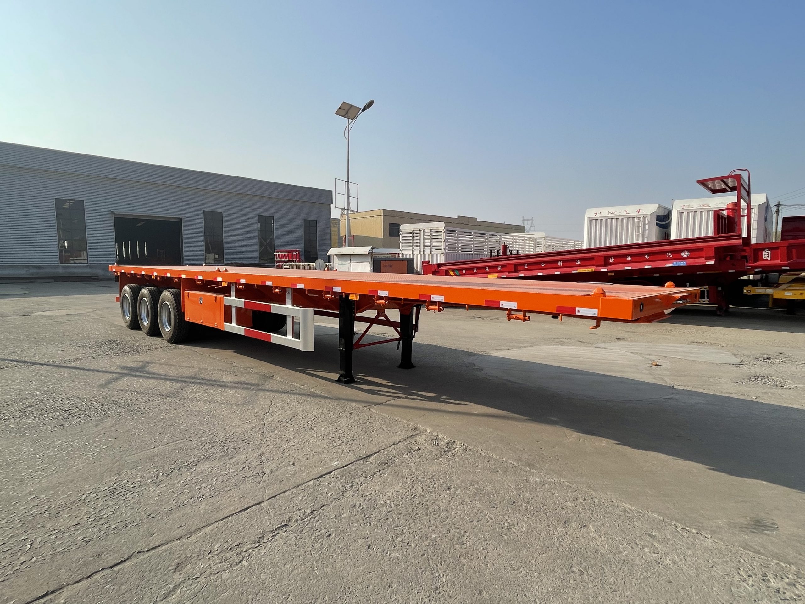 Hot Sale 3 BPW Axles lowbed semi trailer for Africa插图1