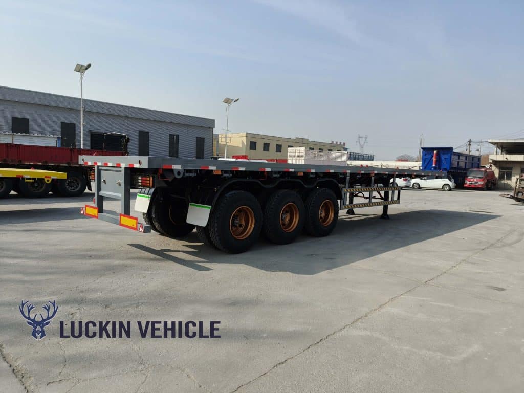 3 Axle 40 FT Flatbed Trailer will be sent to Tanzania插图4