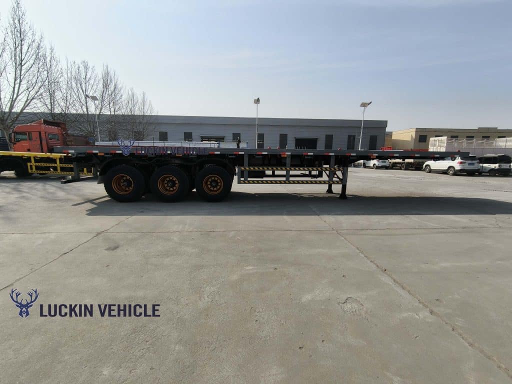 3 Axle 40 FT Flatbed Trailer will be sent to Tanzania插图1