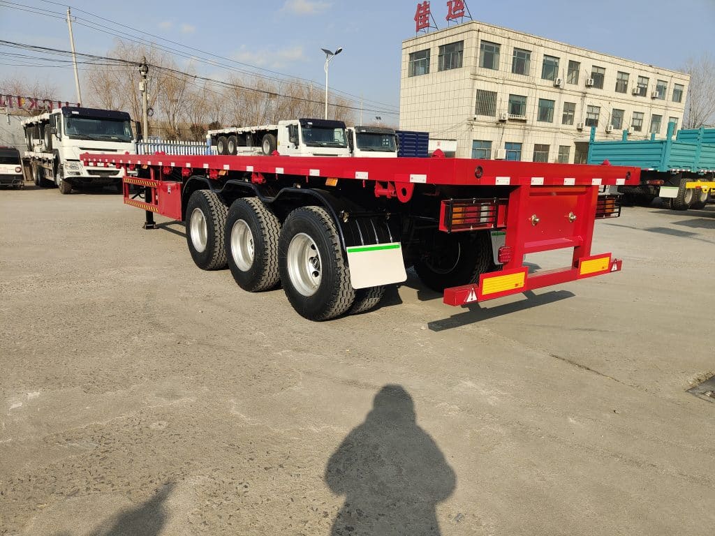 60T Tri Axle Flat Deck Trailer will be sent to Guatemala插图3