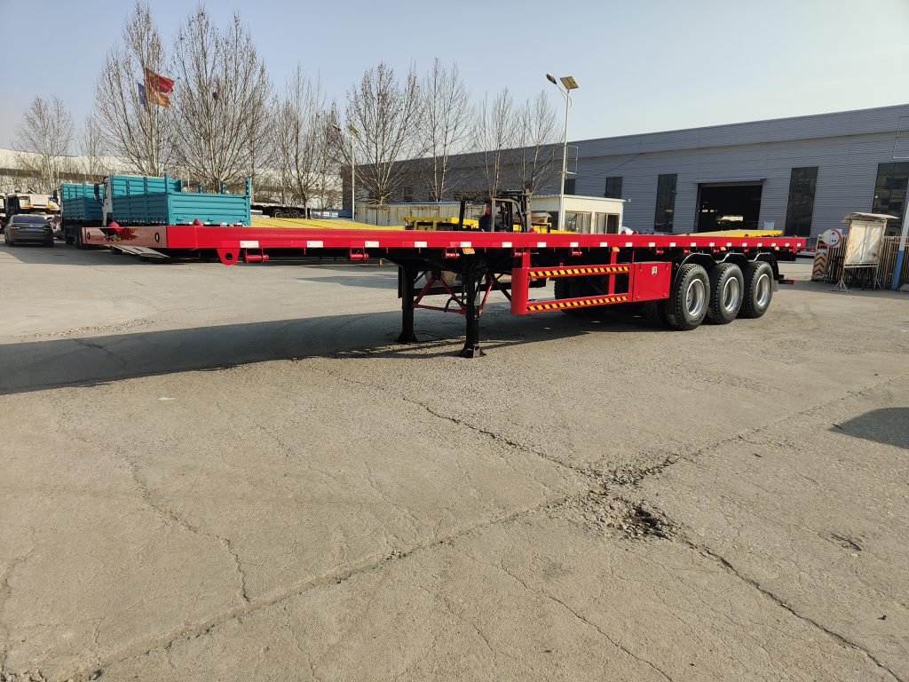 60T Tri Axle Flat Deck Trailer will be sent to Guatemala插图