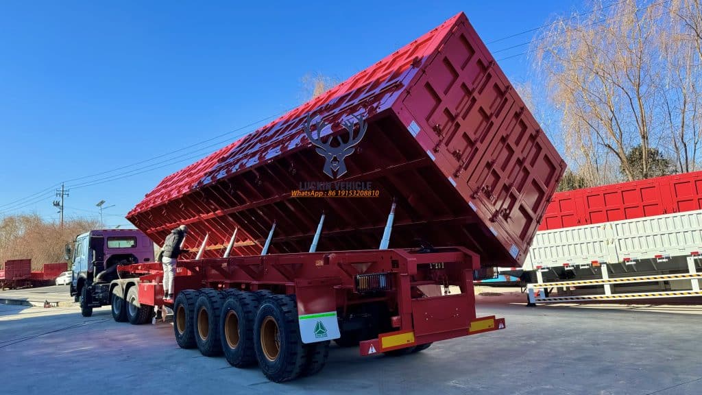 20 Units Side Dump Semi trailers Ordered by the West African customer were delivered today插图5